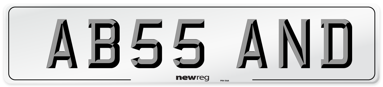 AB55 AND Number Plate from New Reg